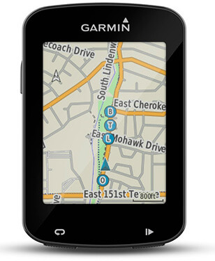 Garmin Edge 820 con un mapa en su pantalla