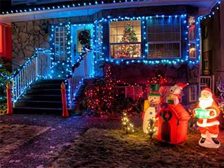Luces de Navidad para exteriores de casas