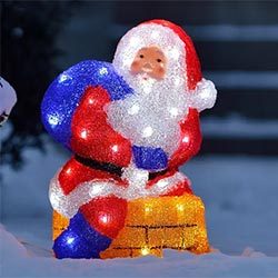 Lámpara decorativa de exterior LED Papá Noel